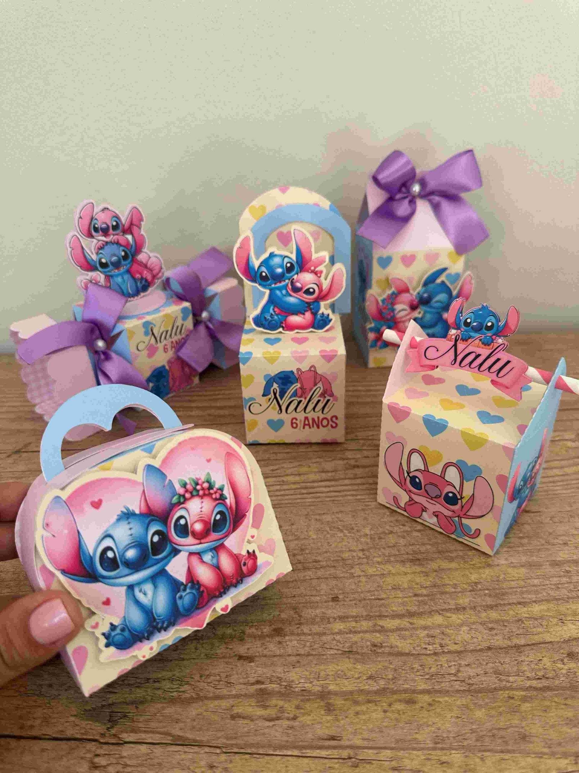 Papelaria personalizada Lilo Stitch e Angel Linha Clássica