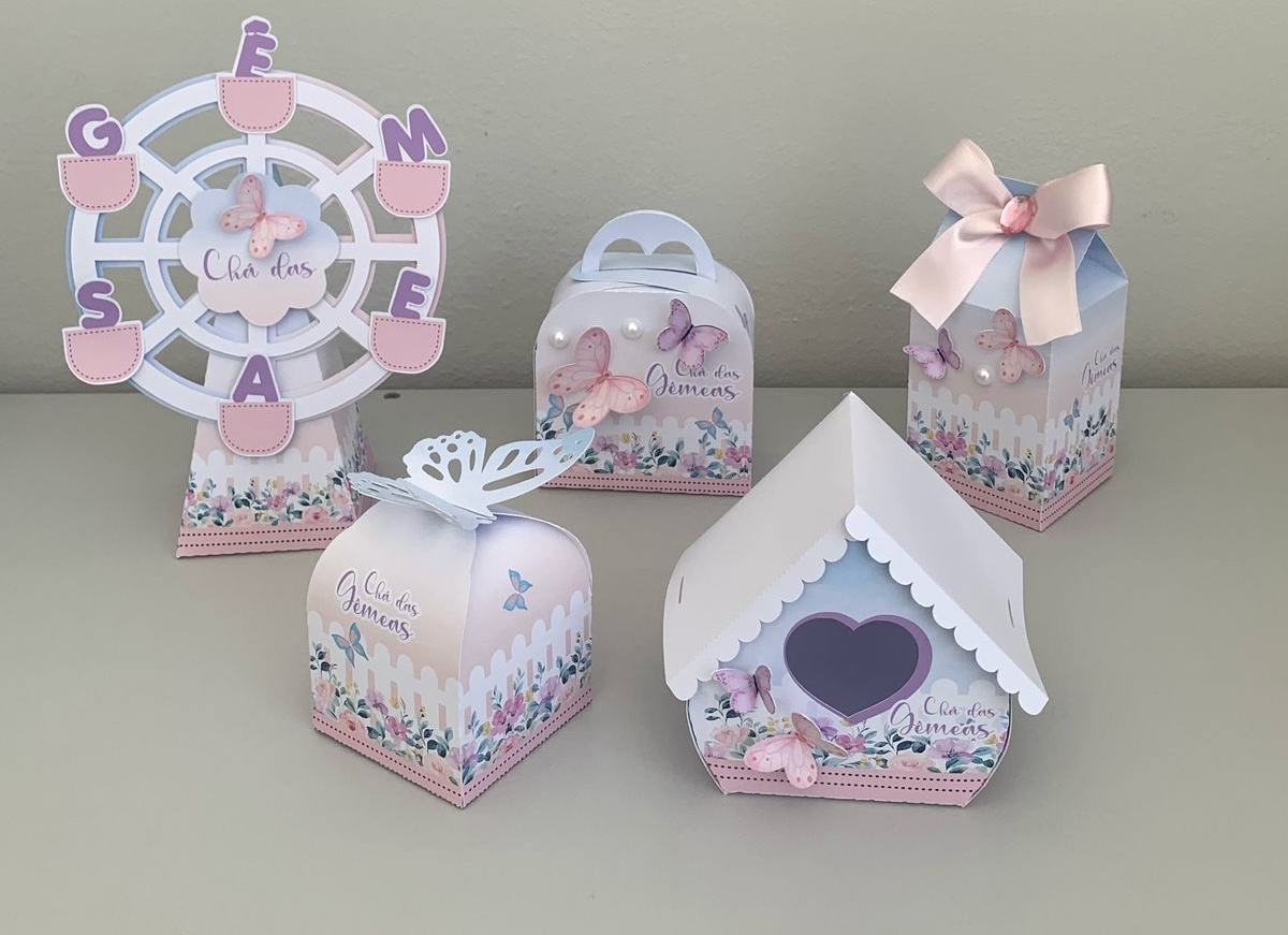 Papelaria personalizada Borboleta Linha Clássica