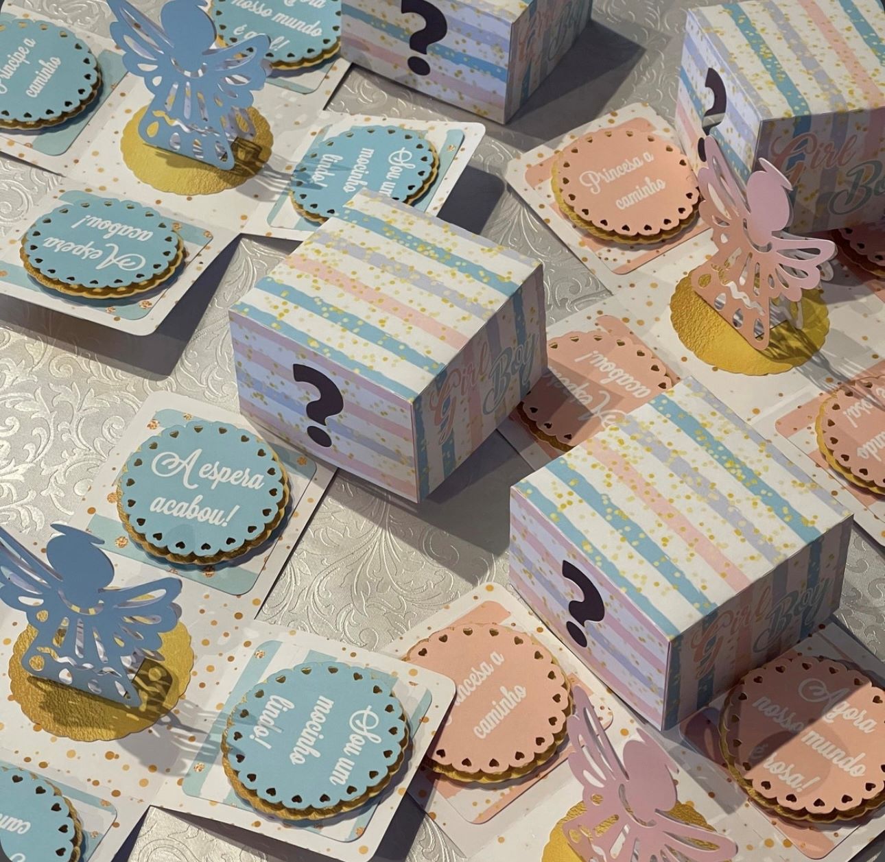 Papelaria personalizada Caixa Revelação de sexo do bebê - Imagem 2