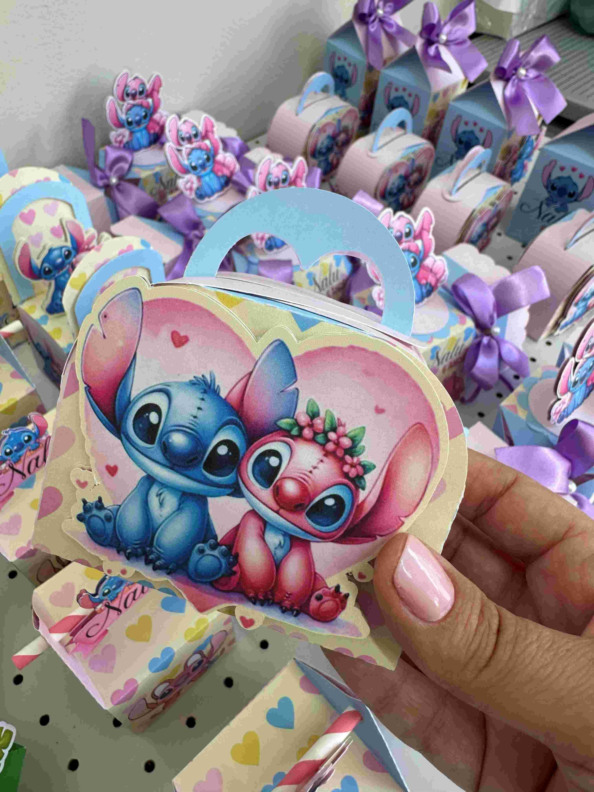 Papelaria personalizada Lilo Stitch e Angel Linha Clássica - Imagem 3